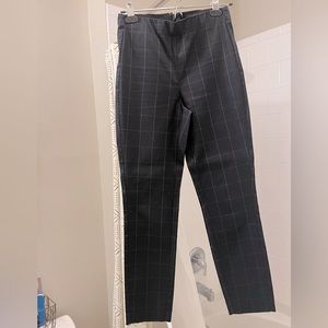 rag & bone Simone Slim Ankle Pant in Navy Plaid Check (Size 4)